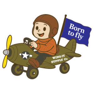 WING-IT SUPPLY Co BORN TO FLY TEE Design