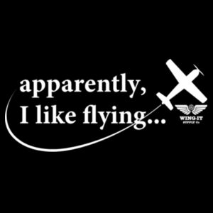 apparently, I like flying BLACK TEE  Design