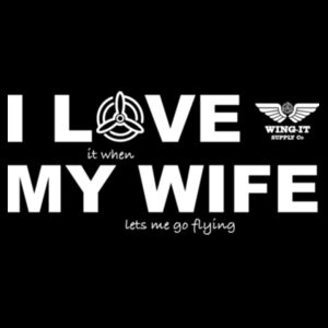 I LOVE MY WIFE BLACK TEE Design